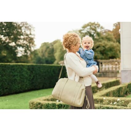Childhome - Bolso cambiador MOMMY CLUB LEATHER beige