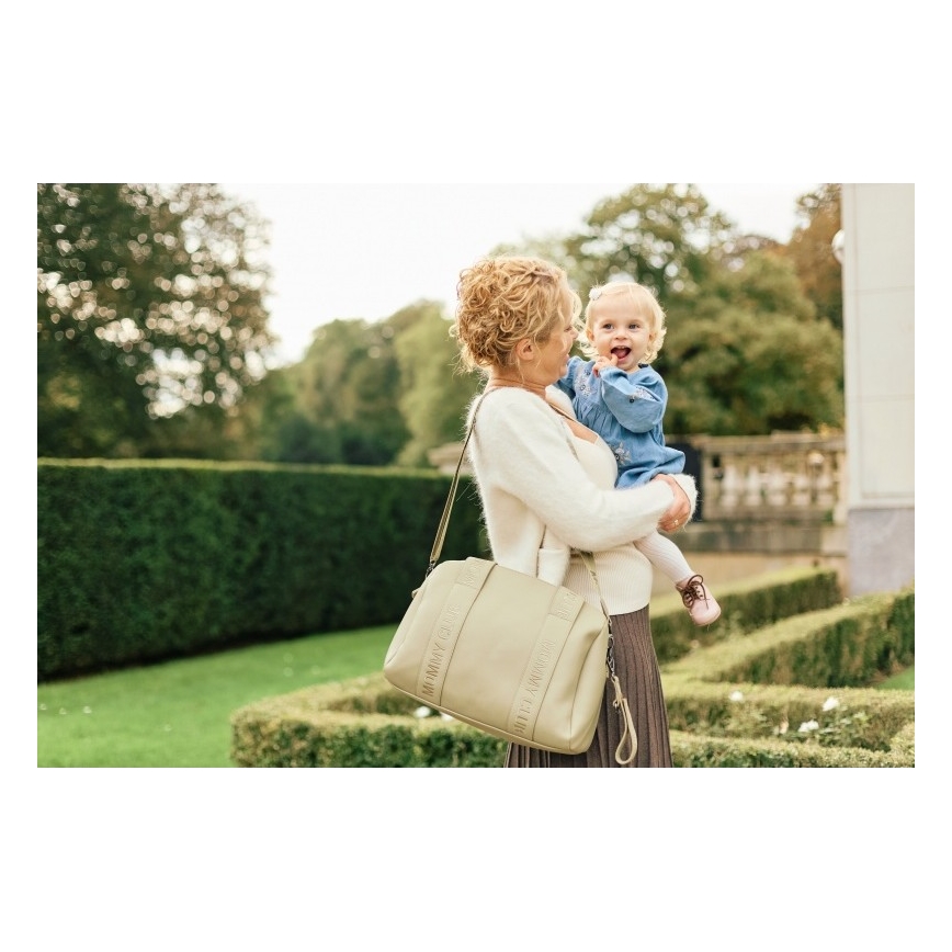 Childhome - Bolso cambiador MOMMY CLUB LEATHER beige