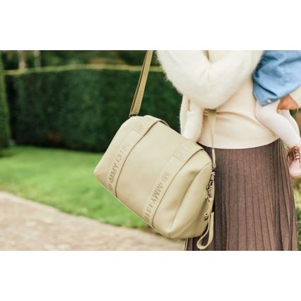 Childhome - Bolso cambiador MOMMY CLUB LEATHER beige