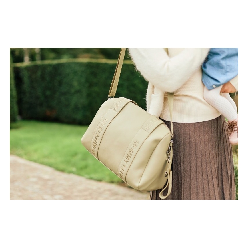 Childhome - Bolso cambiador MOMMY CLUB LEATHER beige