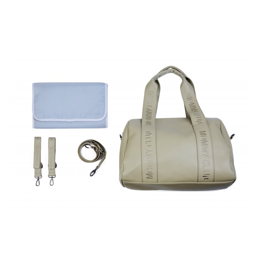 Childhome - Bolso cambiador MOMMY CLUB LEATHER beige