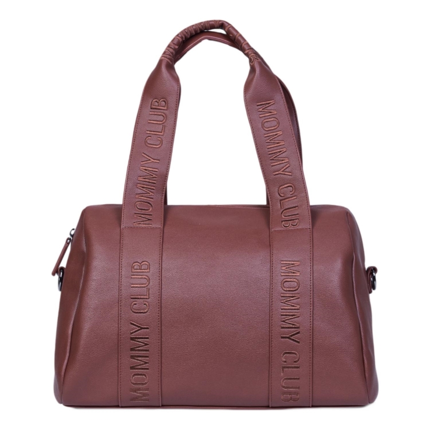 Childhome - Bolso cambiador MOMMY CLUB LEATHER marrón