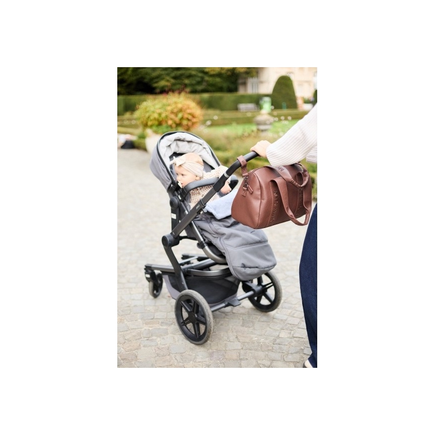 Childhome - Bolso cambiador MOMMY CLUB LEATHER marrón