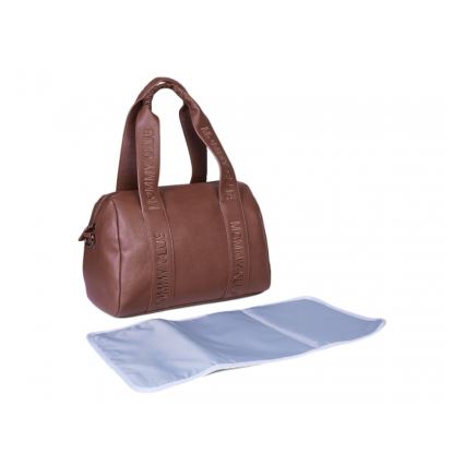 Childhome - Bolso cambiador MOMMY CLUB LEATHER marrón