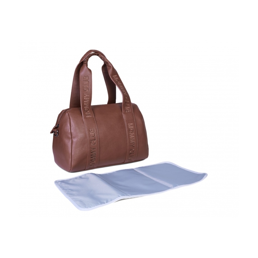 Childhome - Bolso cambiador MOMMY CLUB LEATHER marrón