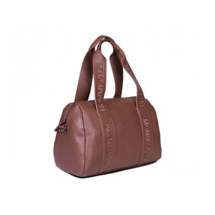 Childhome - Bolso cambiador MOMMY CLUB LEATHER marrón