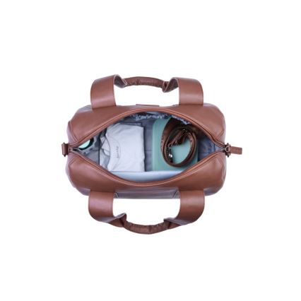 Childhome - Bolso cambiador MOMMY CLUB LEATHER marrón