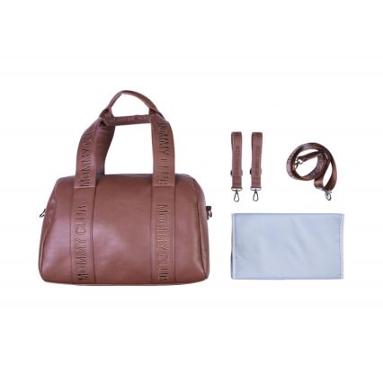 Childhome - Bolso cambiador MOMMY CLUB LEATHER marrón