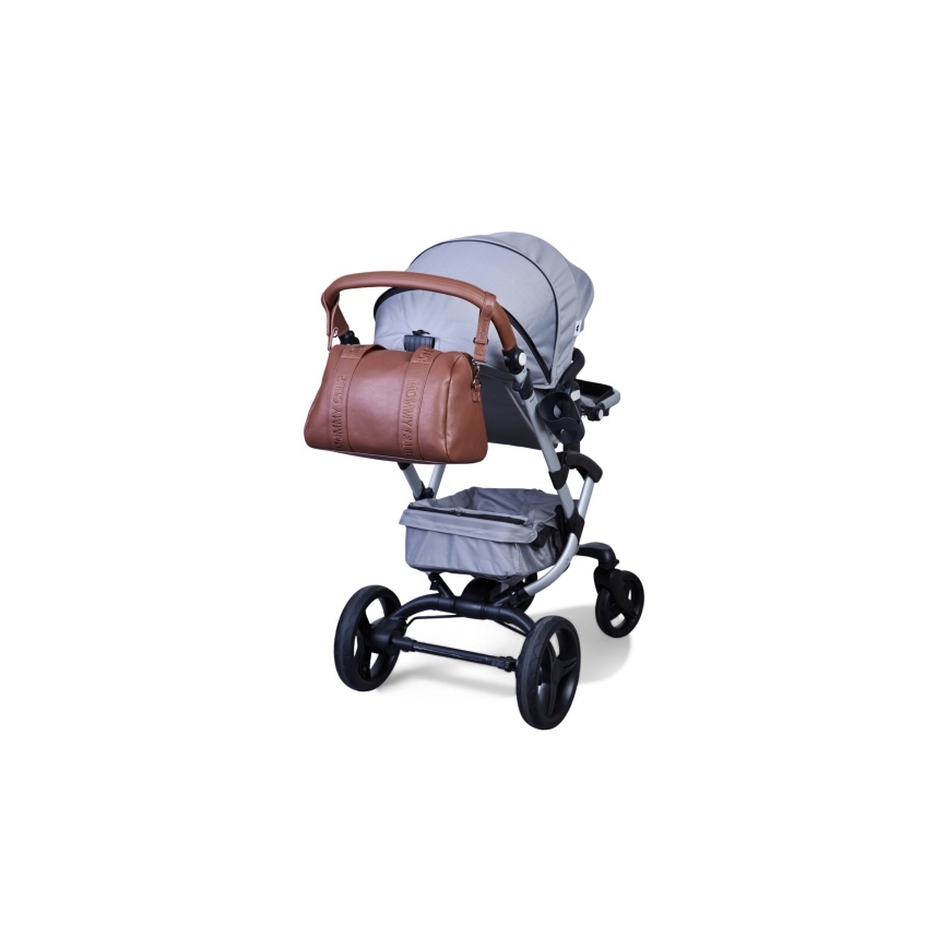 Childhome - Bolso cambiador MOMMY CLUB LEATHER marrón