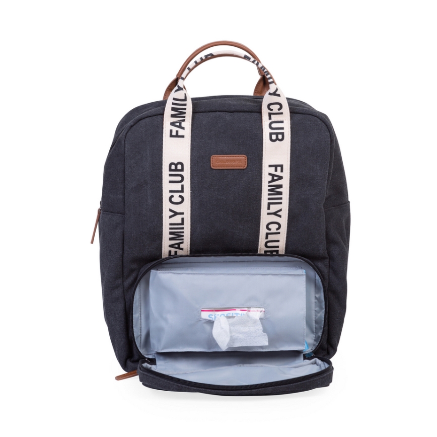 Childhome - Mochila de Pañales para Bebé FAMILY CLUB negro