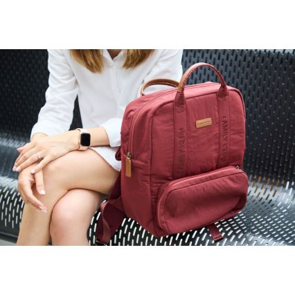 Childhome - Mochila de Pañales para Bebé FAMILY CLUB rojo