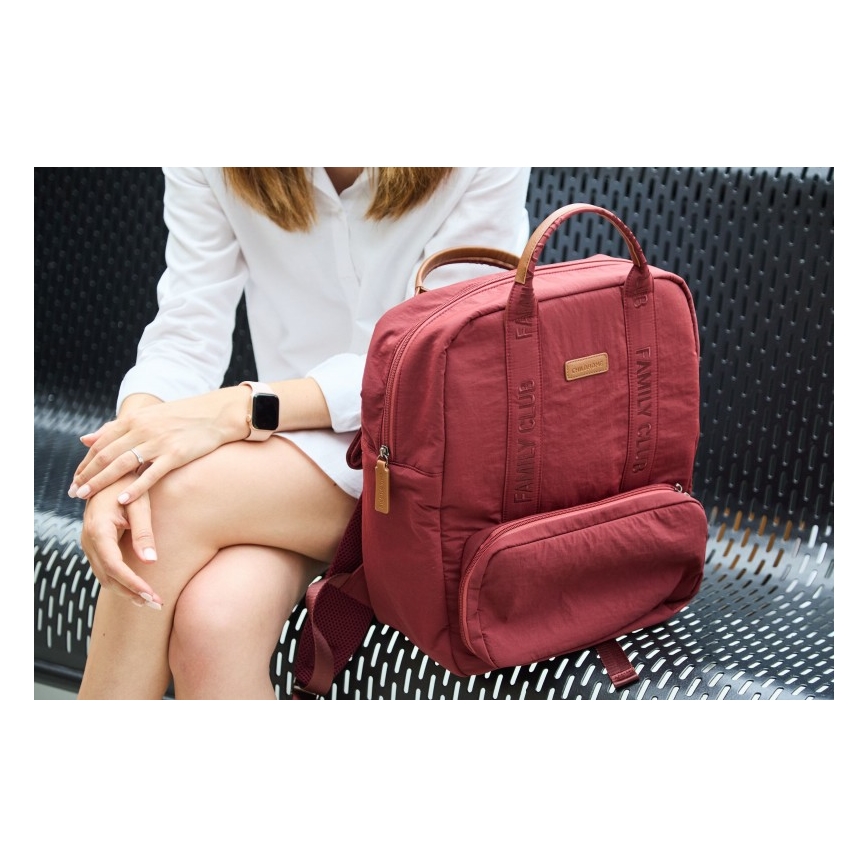 Childhome - Mochila de Pañales para Bebé FAMILY CLUB rojo