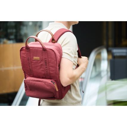Childhome - Mochila de Pañales para Bebé FAMILY CLUB rojo