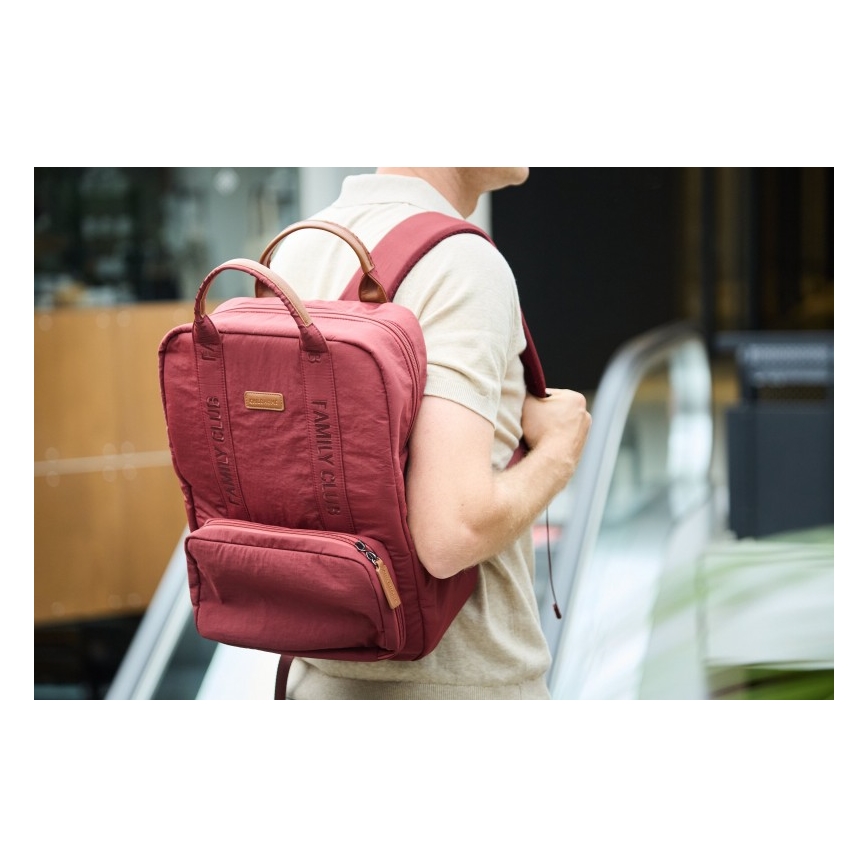 Childhome - Mochila de Pañales para Bebé FAMILY CLUB rojo