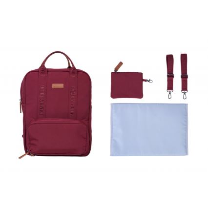 Childhome - Mochila de Pañales para Bebé FAMILY CLUB rojo