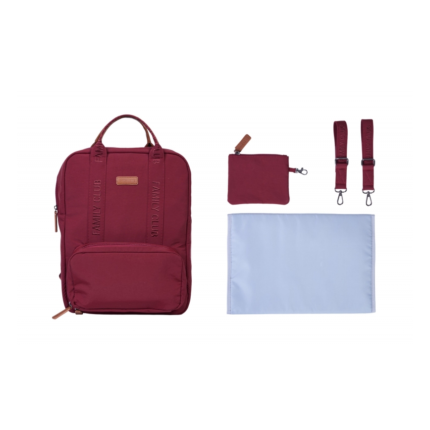 Childhome - Mochila de Pañales para Bebé FAMILY CLUB rojo