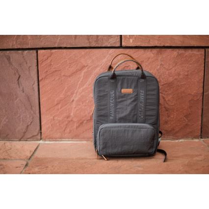 Childhome - Mochila de Pañales para Bebé FAMILY CLUB SIGNATURE gris