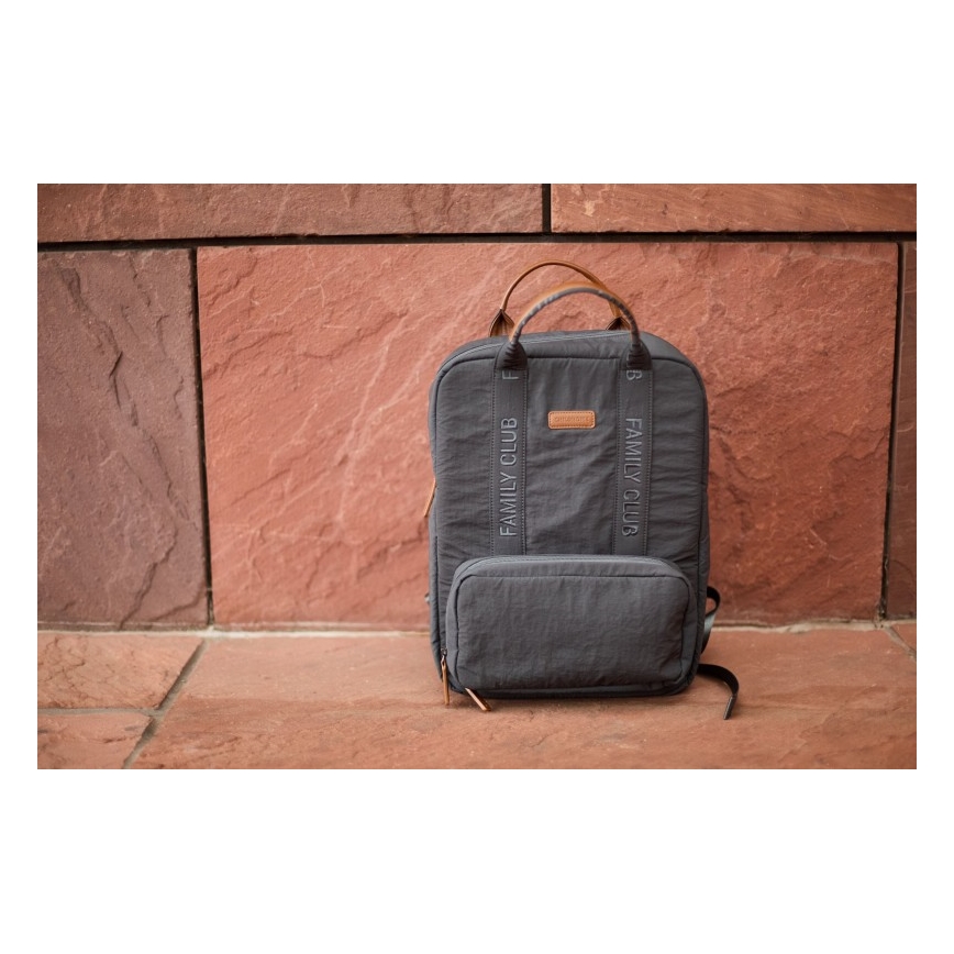Childhome - Mochila de Pañales para Bebé FAMILY CLUB SIGNATURE gris