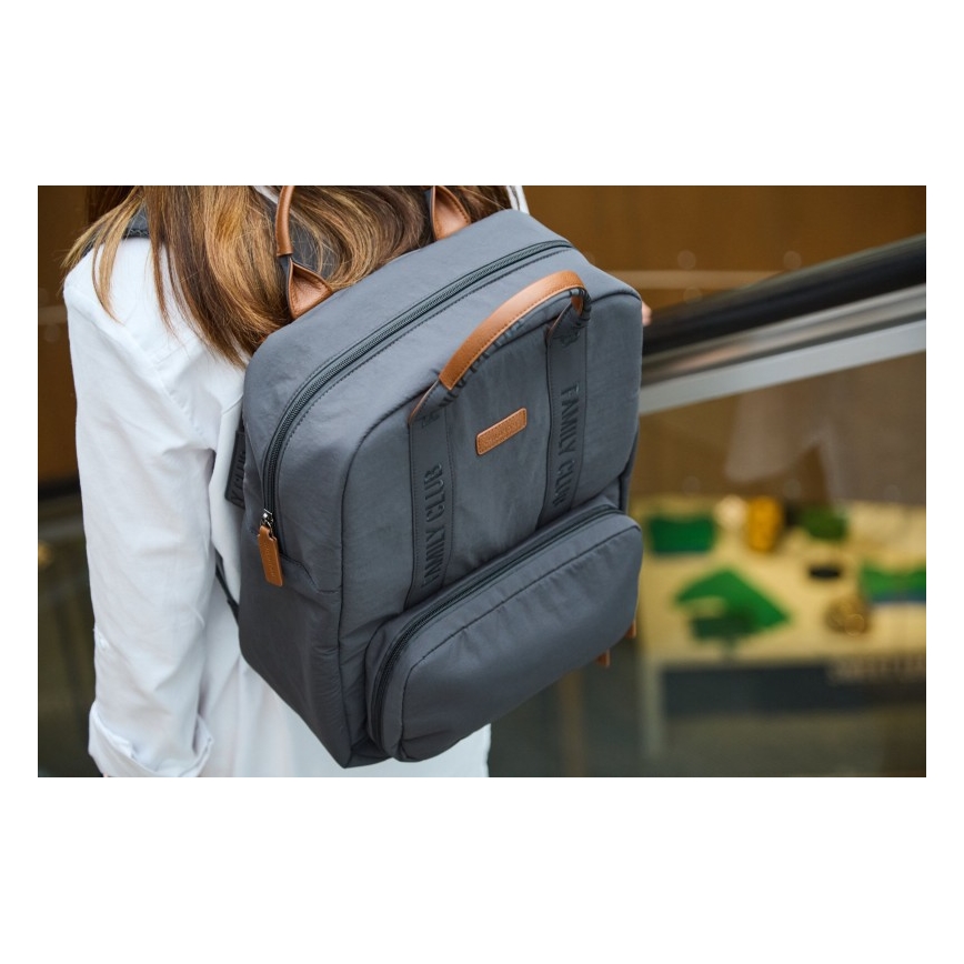 Childhome - Mochila de Pañales para Bebé FAMILY CLUB SIGNATURE gris