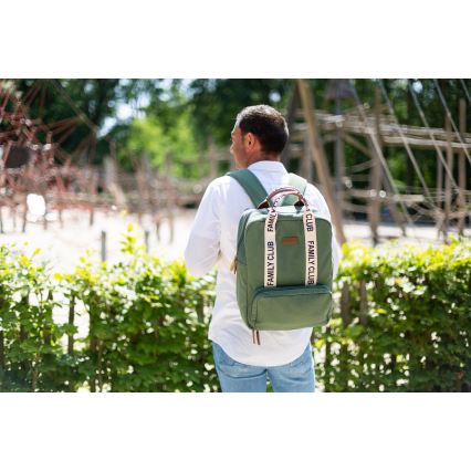 Childhome - Mochila de Pañales para Bebé FAMILY CLUB verde