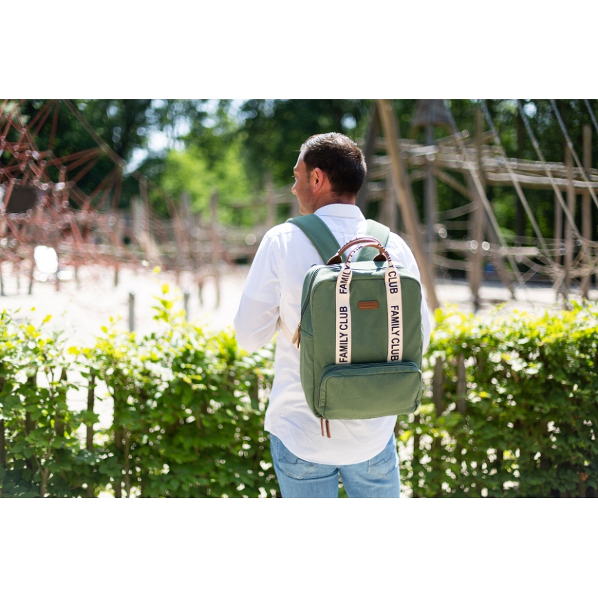 Childhome - Mochila de Pañales para Bebé FAMILY CLUB verde