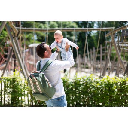Childhome - Mochila de Pañales para Bebé FAMILY CLUB verde