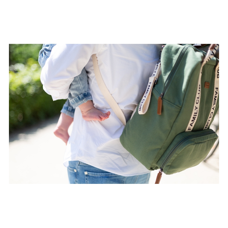 Childhome - Mochila de Pañales para Bebé FAMILY CLUB verde