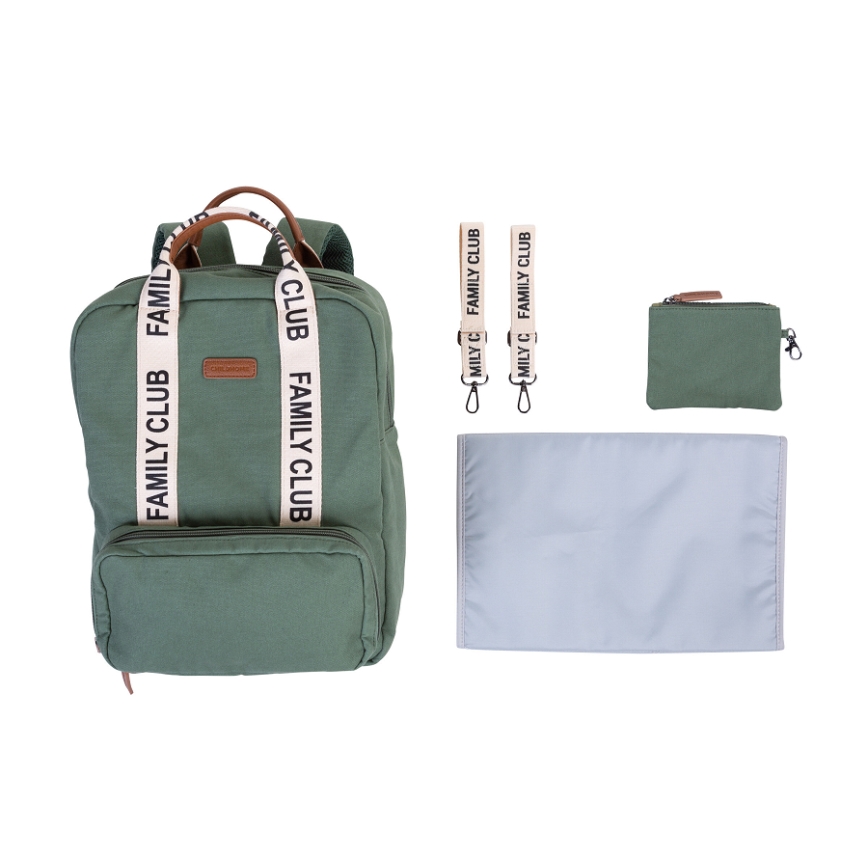 Childhome - Mochila de Pañales para Bebé FAMILY CLUB verde