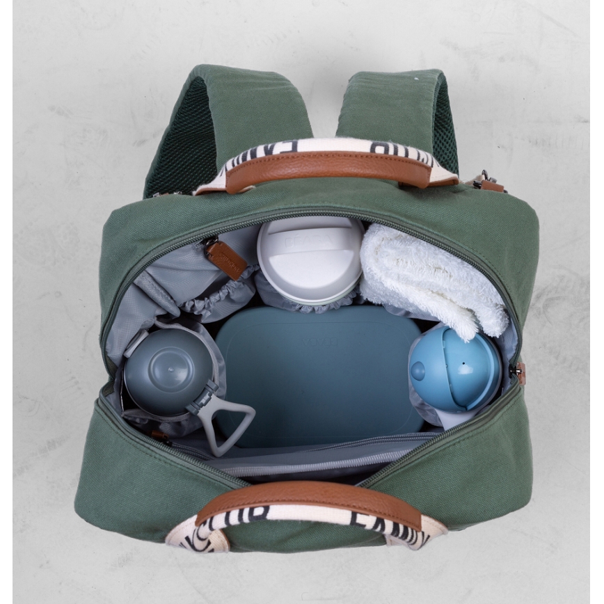Childhome - Mochila de Pañales para Bebé FAMILY CLUB verde
