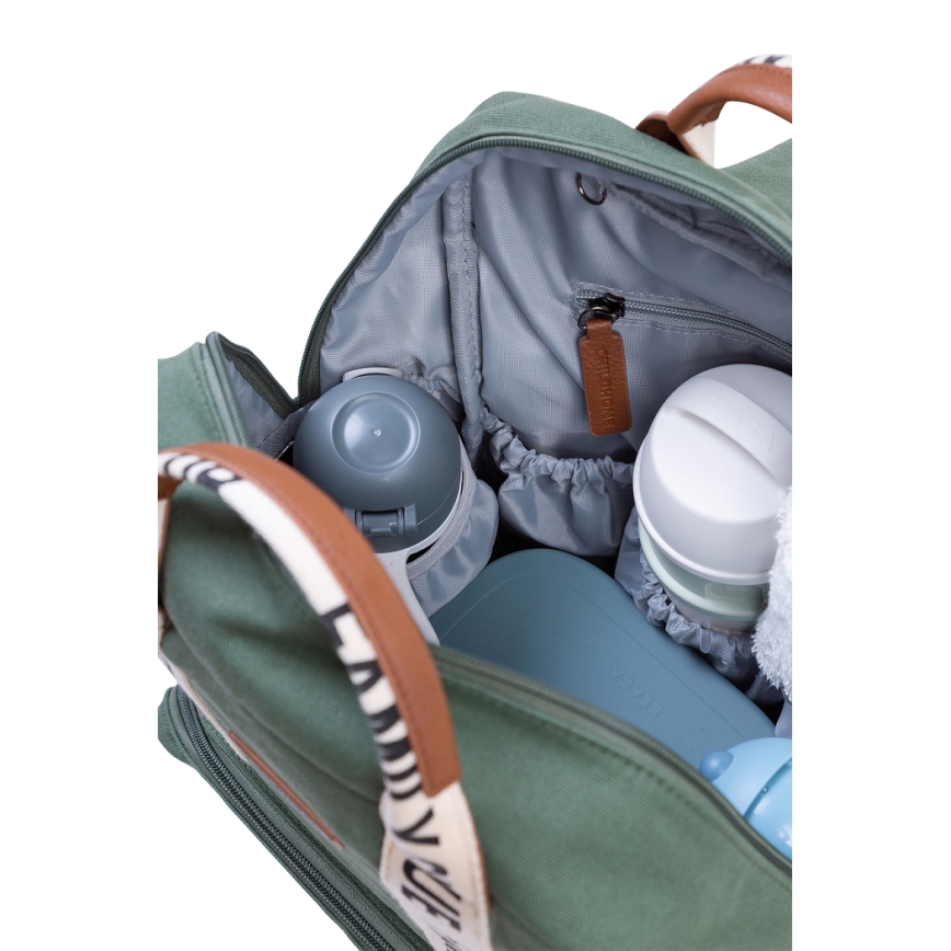 Childhome - Mochila de Pañales para Bebé FAMILY CLUB verde