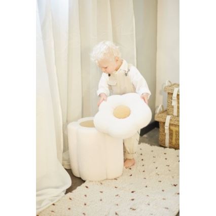 Childhome - Taburete FLOR diá. 35 cm color crema