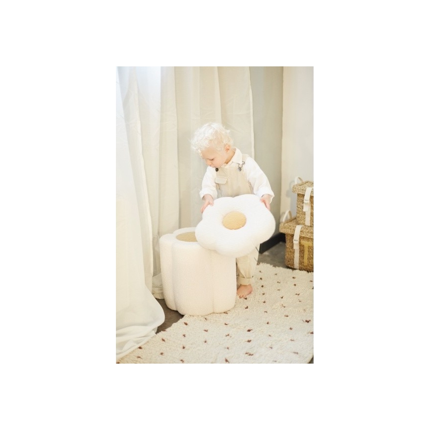 Childhome - Taburete FLOR diá. 35 cm color crema