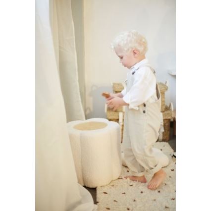 Childhome - Taburete FLOR diá. 35 cm color crema