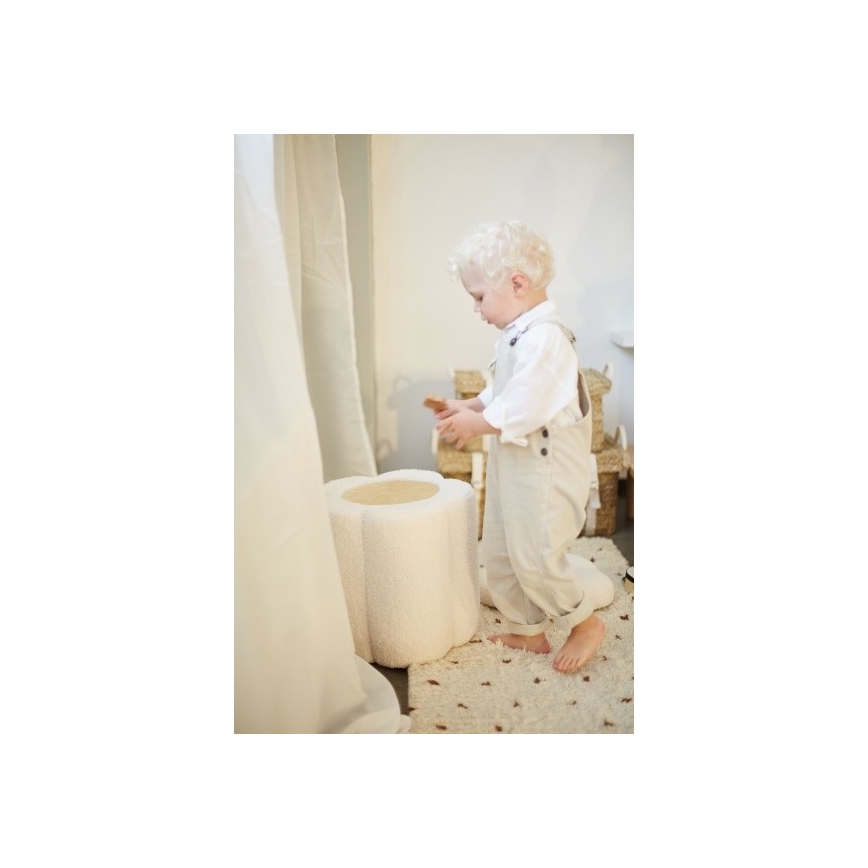Childhome - Taburete FLOR diá. 35 cm color crema