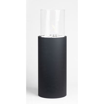Chimenea de bioetanol ROMA 26,5x80,5 cm 2kW negra + cubierta protectora