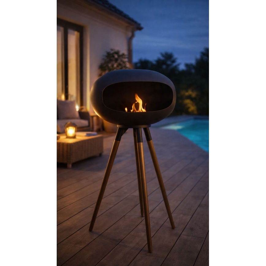 Chimenea de bioetanol TOKIO 45x100 cm 2kW negra