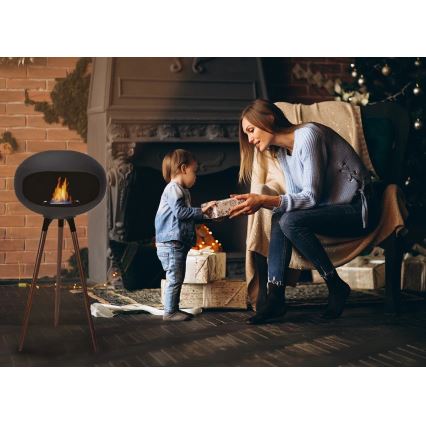 Chimenea de bioetanol TOKIO 45x100 cm 2kW negra