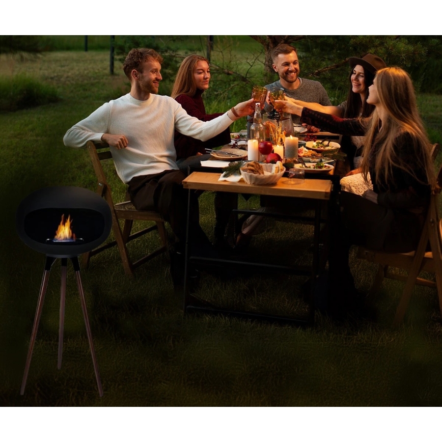 Chimenea de bioetanol TOKIO 45x100 cm 2kW negra