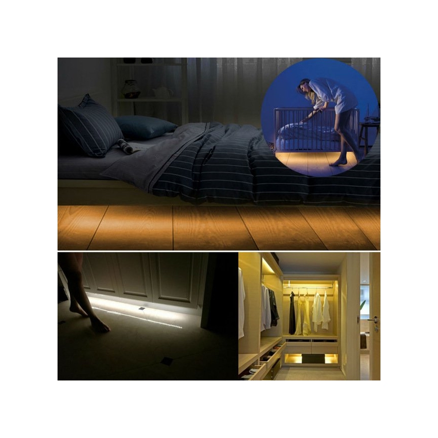 Cinta LED con sensor WAVE SENZOR 1,2m LED/4W/230V 3000K