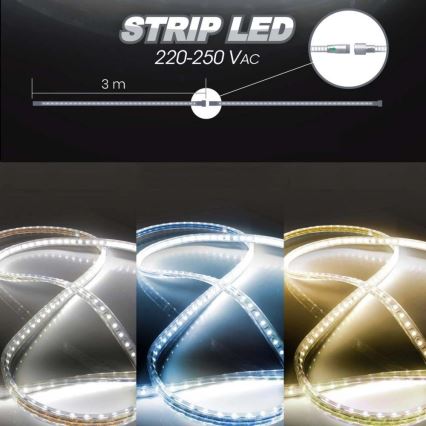 Cinta LED EASY CONNECT LED/14,4W/230V 3m IP67 azul