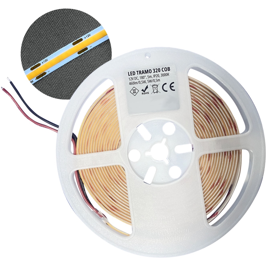 Cinta LED LED/50W/12V 5 m 3000K