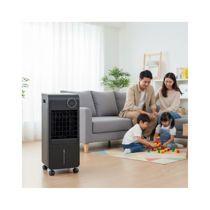 Climatizador evaporativo portátil VIENTO COOL-R 65W/230V negro + control remoto