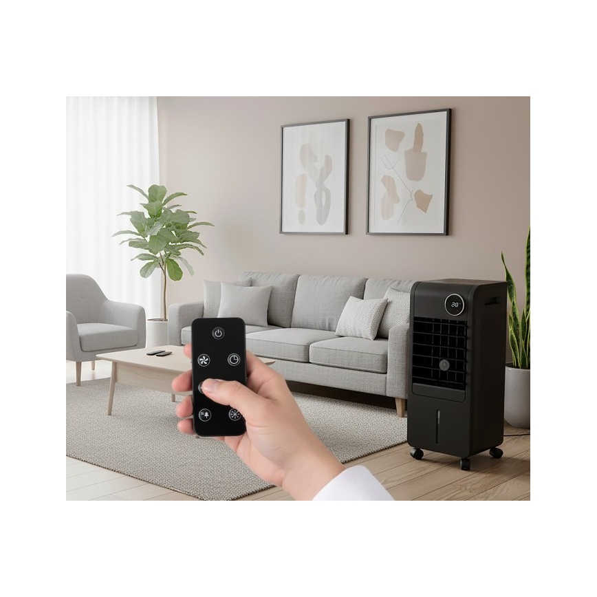 Climatizador evaporativo portátil VIENTO COOL-R 65W/230V negro + control remoto