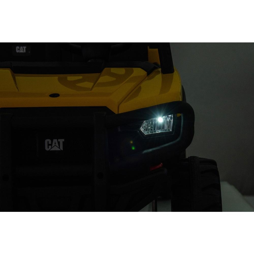 Coche eléctrico CAT 60W/7500 mAh amarillo/negro + mando a distancia