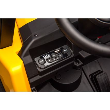 Coche eléctrico CAT 60W/7500 mAh amarillo/negro + mando a distancia