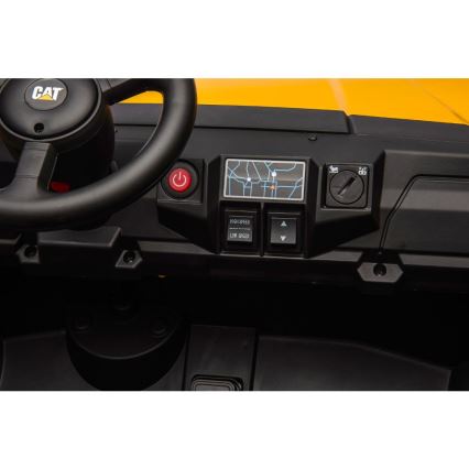 Coche eléctrico CAT 60W/7500 mAh amarillo/negro + mando a distancia