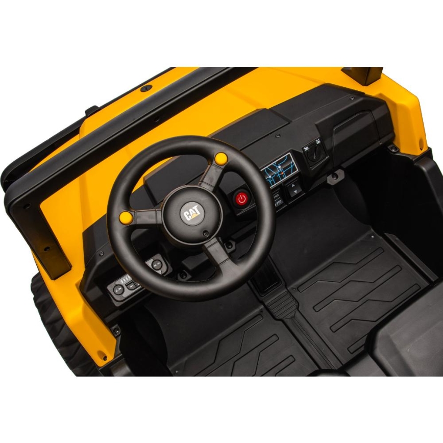 Coche eléctrico CAT 60W/7500 mAh amarillo/negro + mando a distancia