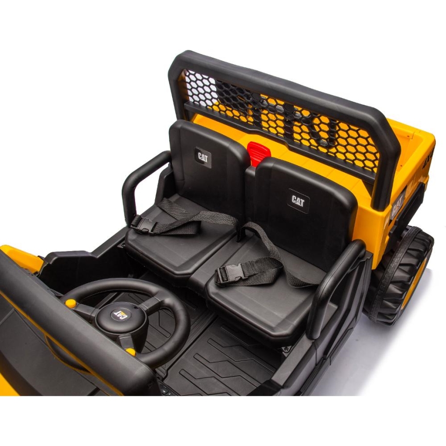 Coche eléctrico CAT 60W/7500 mAh amarillo/negro + mando a distancia