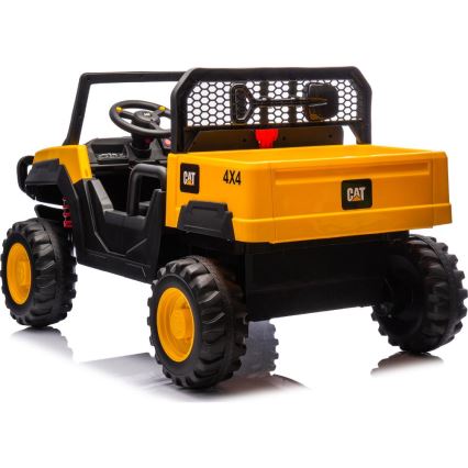 Coche eléctrico CAT 60W/7500 mAh amarillo/negro + mando a distancia
