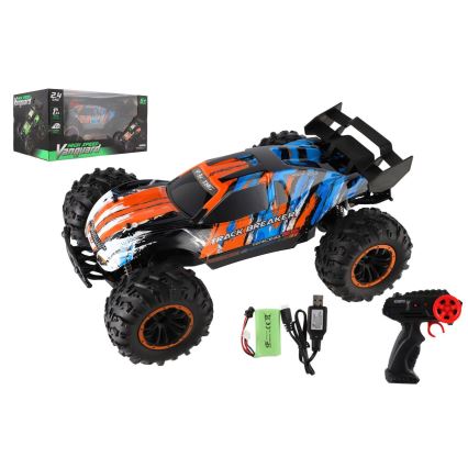 Coche RC con mando a distancia Buggy 7,4V/500 mAh azul/naranja